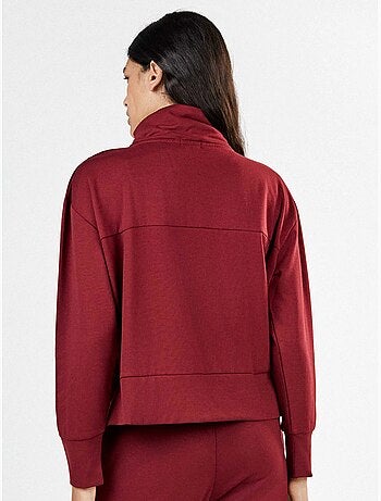 Sudadera felpa corta con cremallera