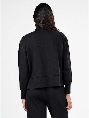 Sudadera felpa corta con cremallera