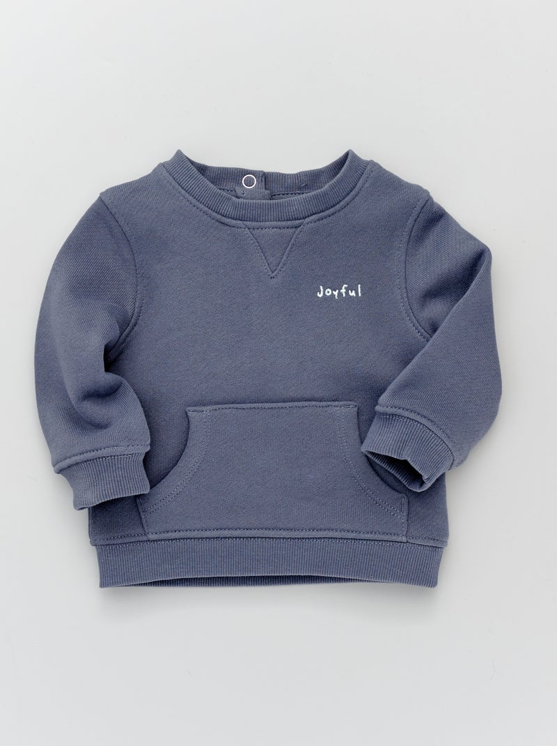 Sudadera french terry AZUL - Kiabi