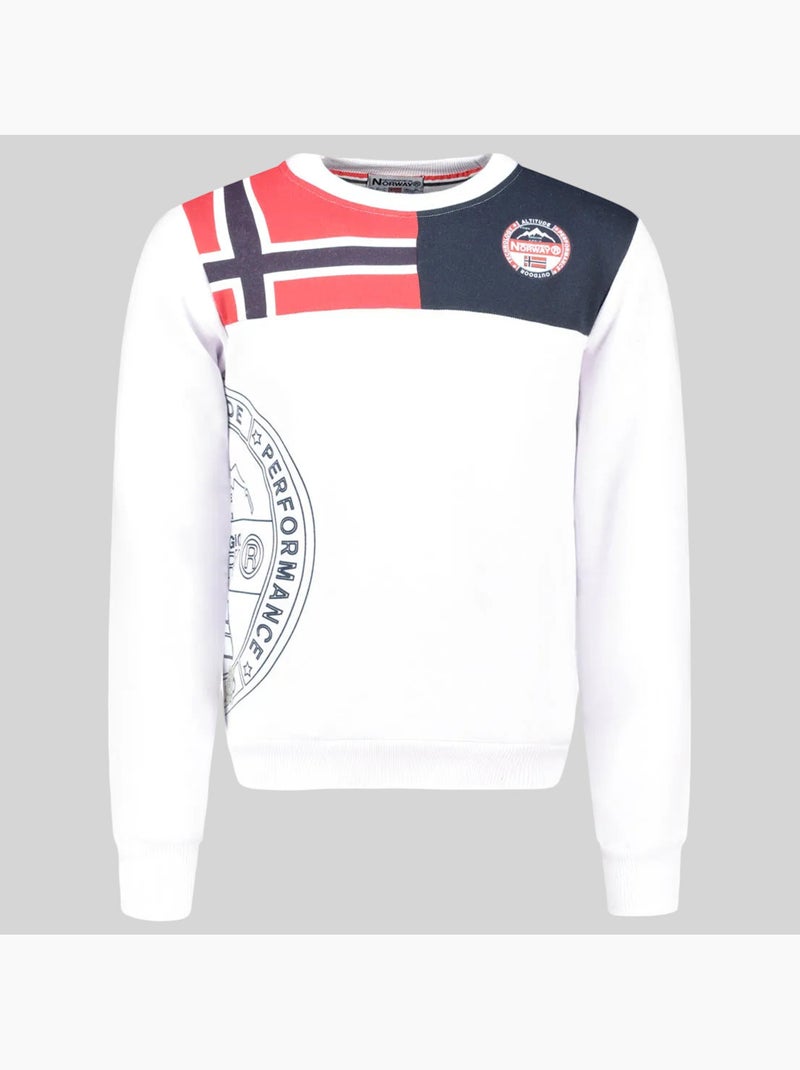 Sudadera g-round – geographical norway Blanco - Kiabi