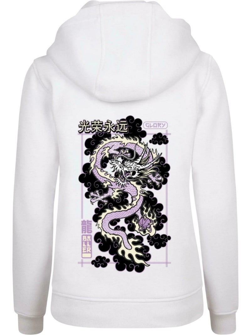 Sudadera glory diseño dragón para mujer - mister tee Blanco - Kiabi