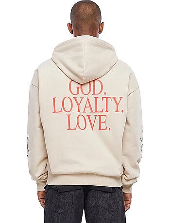 Sudadera god loyalty love de ultrapesada para hombre - mister tee