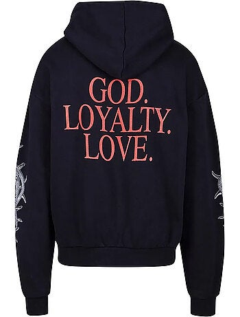 Sudadera god loyalty love de ultrapesada para hombre - mister tee