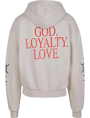 Sudadera god loyalty love de ultrapesada para hombre - mister tee