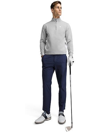 Sudadera golf media cremallera hombre golf hombre divot gray