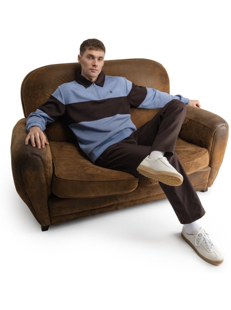 Sudadera golf media cremallera hombre golf hombre eagle Azul - Kiabi