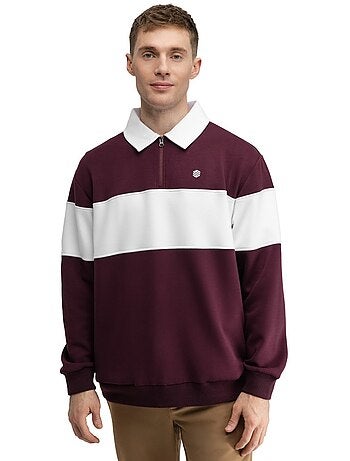 Sudadera golf media cremallera hombre golf hombre eagle cherry