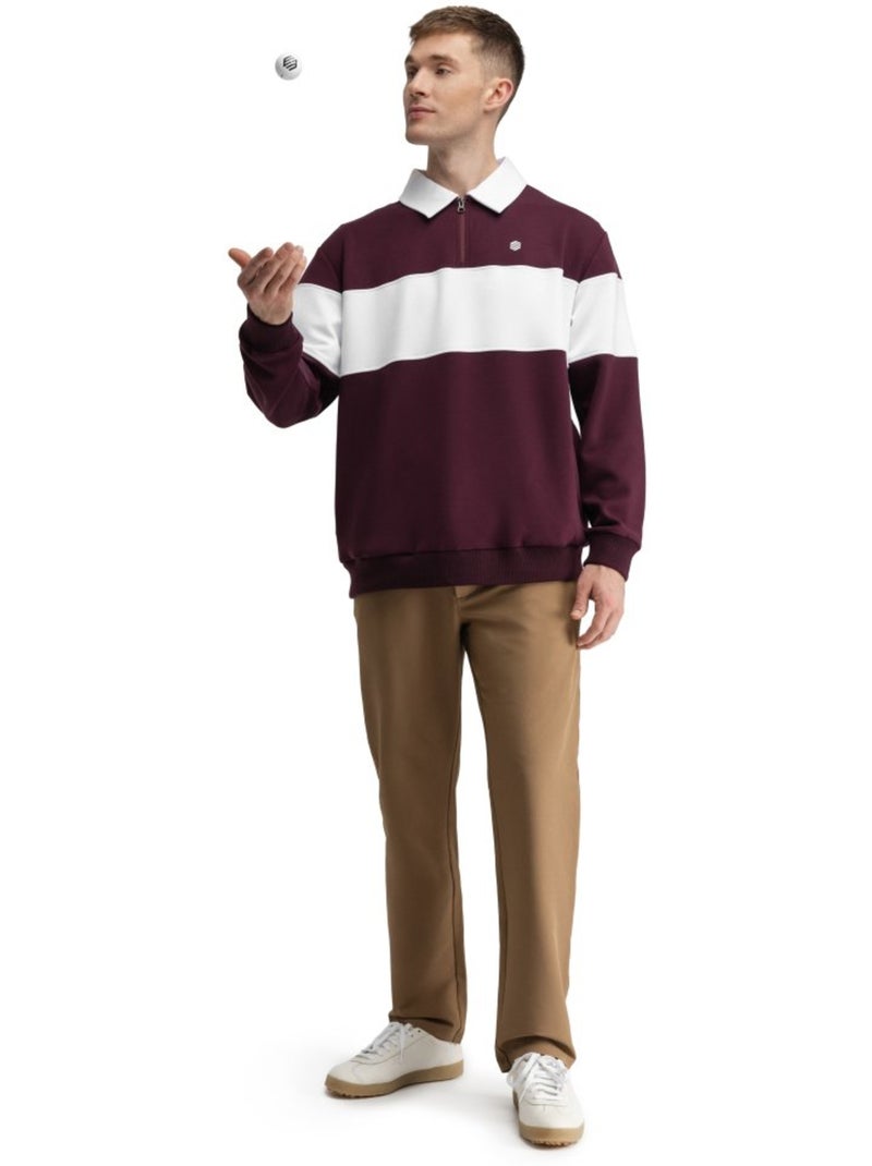 Sudadera golf media cremallera hombre golf hombre eagle cherry Rojo - Kiabi