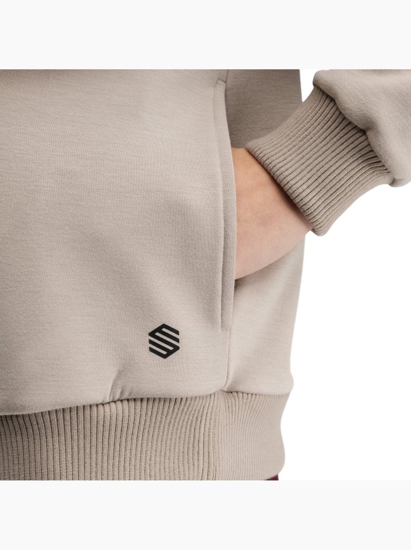 Sudadera golf media cremallera mujer golf mujer eagle-w sand Beige - Kiabi