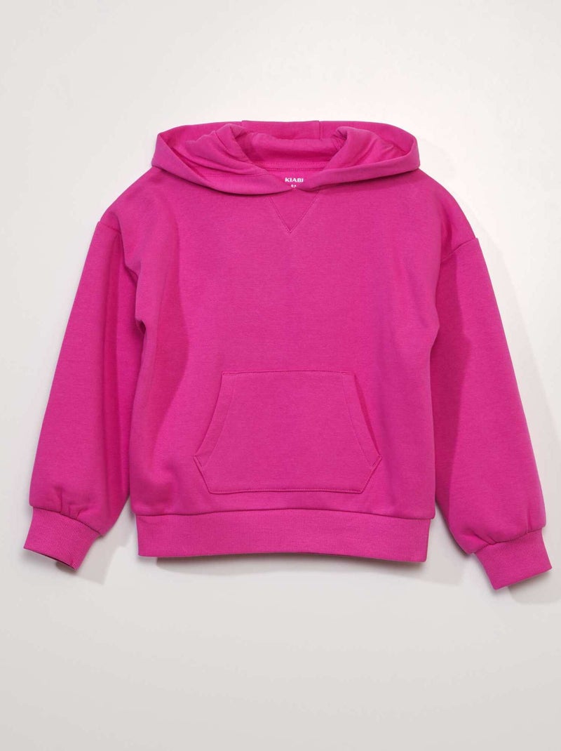 Sudadera gruesa de chándal con capucha ROSA - Kiabi