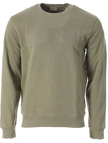 Sudadera Guess de Hombre con Cuello Redondo de Forro Polar