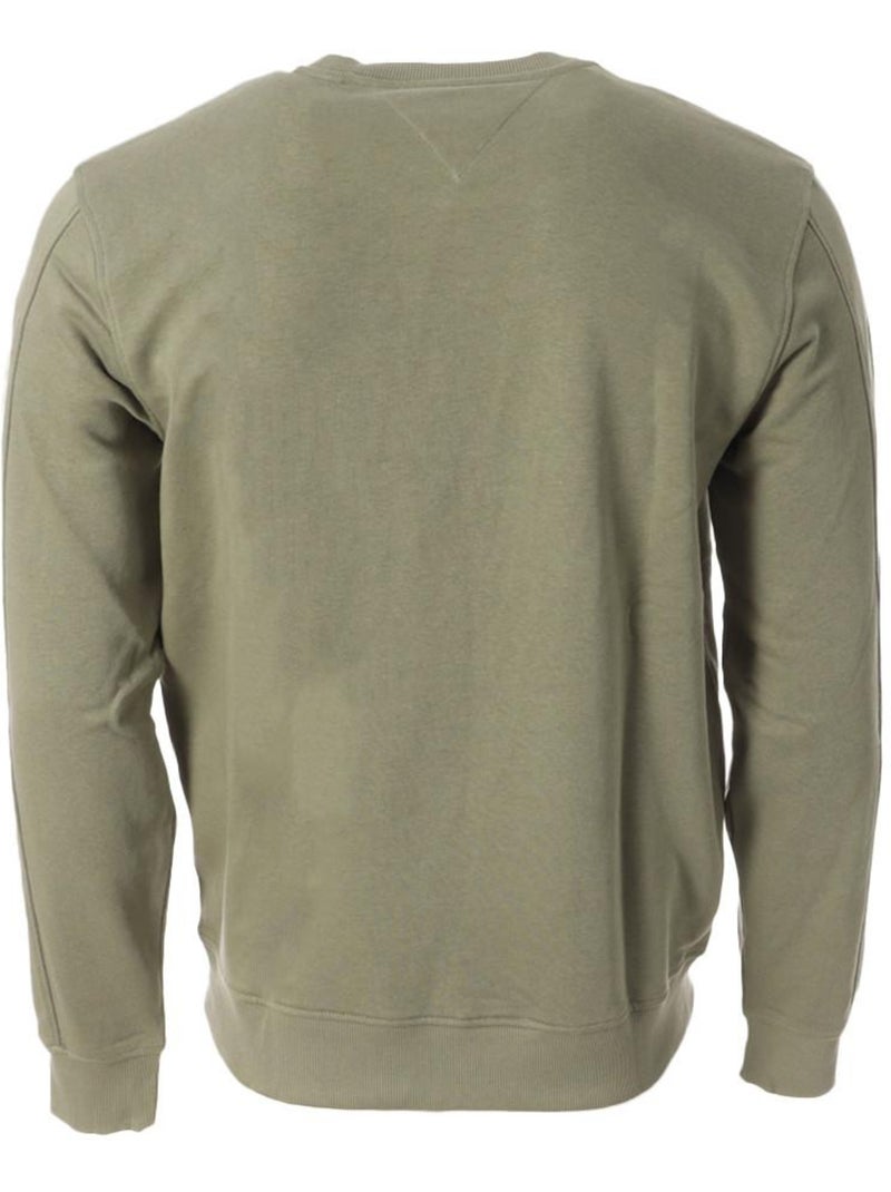 Sudadera Guess de Hombre con Cuello Redondo de Forro Polar Verde caqui claro - Kiabi