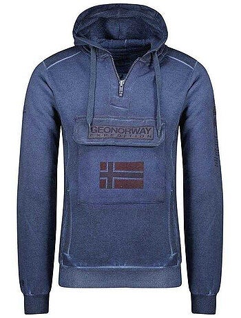 Sudadera gymclass eo diseño insignia de teñida con nudos para hombre - geographical norway
