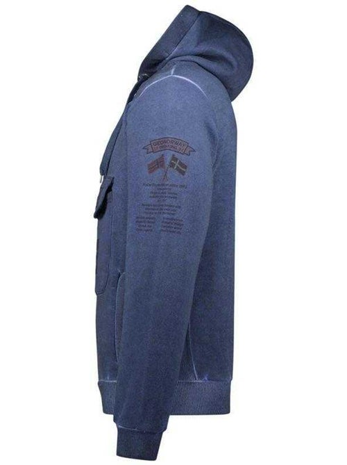 Sudadera gymclass eo diseño insignia de teñida con nudos para hombre - geographical norway - Kiabi