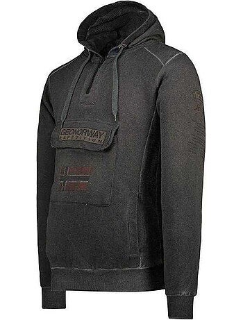 Sudadera gymclass eo diseño insignia de teñida con nudos para hombre - geographical norway