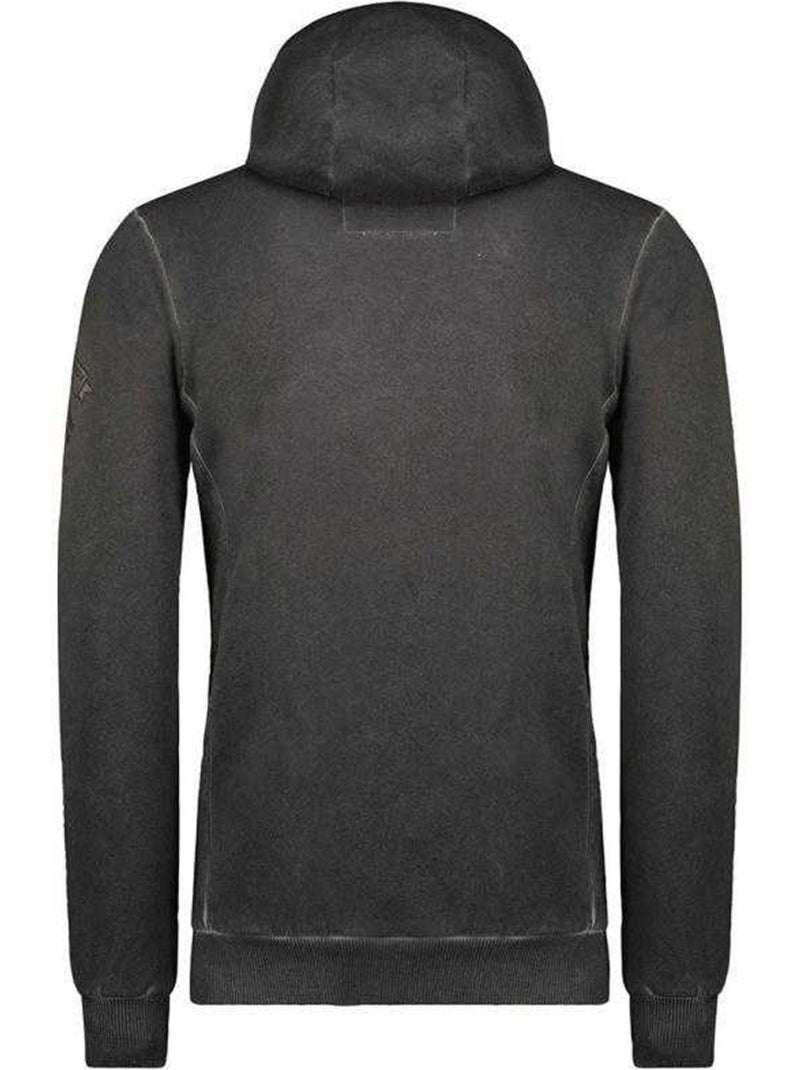 Sudadera gymclass eo diseño insignia de teñida con nudos para hombre - geographical norway Negro - Kiabi
