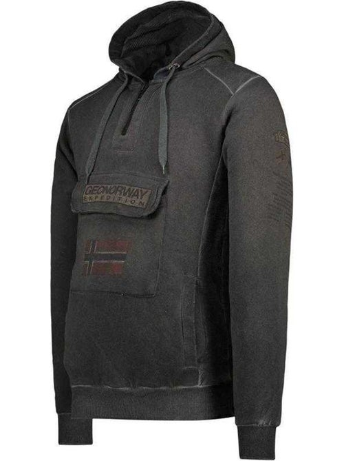 Sudadera gymclass eo diseño insignia de teñida con nudos para hombre - geographical norway - Kiabi