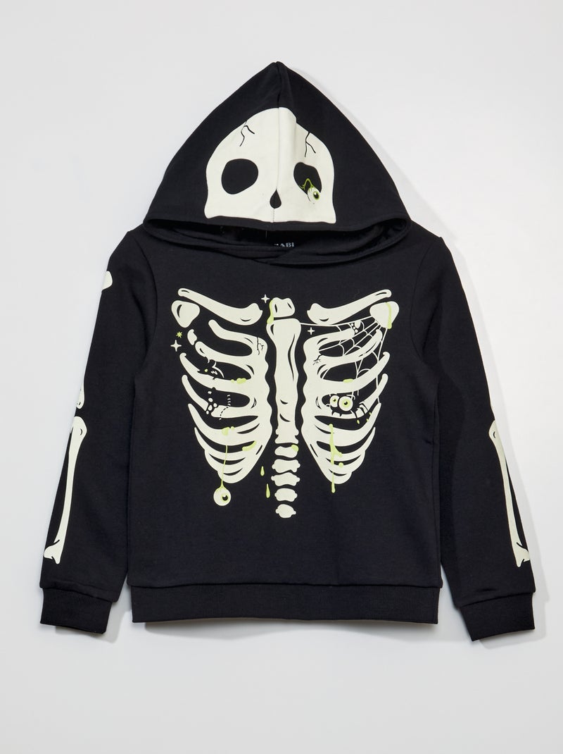 Sudadera 'Halloween' con capucha NEGRO - Kiabi
