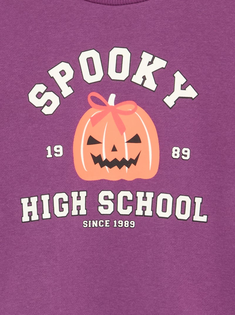 Sudadera 'Halloween' de forro polar Negro - Kiabi
