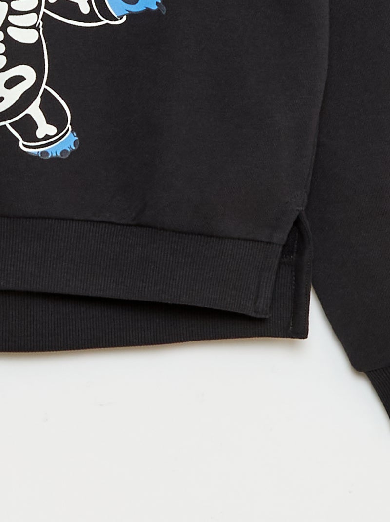 Sudadera halloween 'Disney' 'Stitch' de algodón Negro - Kiabi