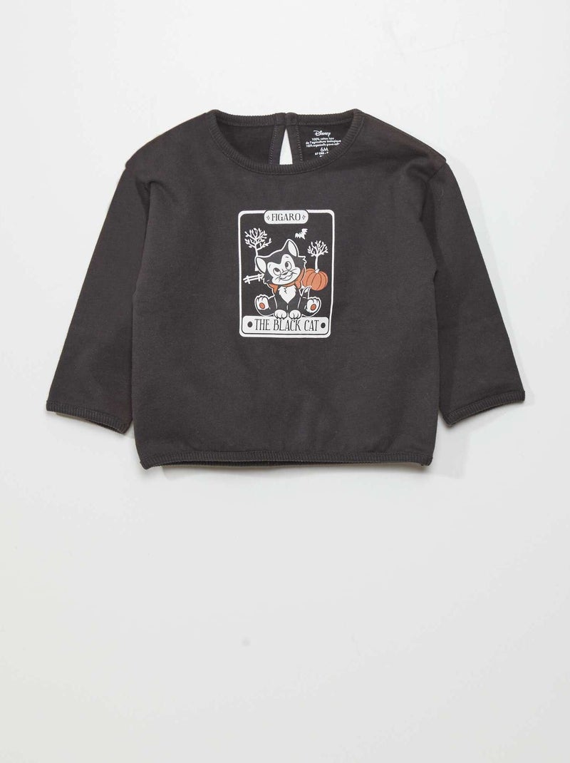 Sudadera Halloween 'Figaro' 'Disney' GRIS - Kiabi