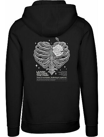Sudadera heart cage diseño estampado en espalda para hombre - mister tee