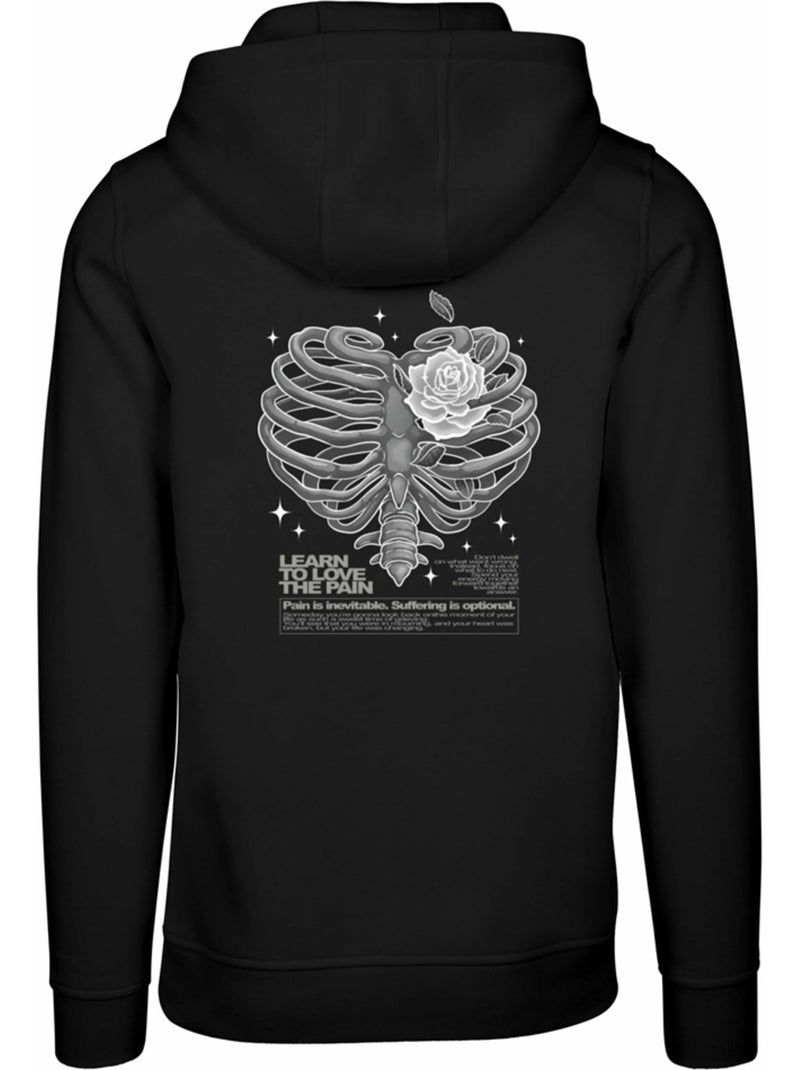 Sudadera heart cage diseño estampado en espalda para hombre - mister tee Negro - Kiabi