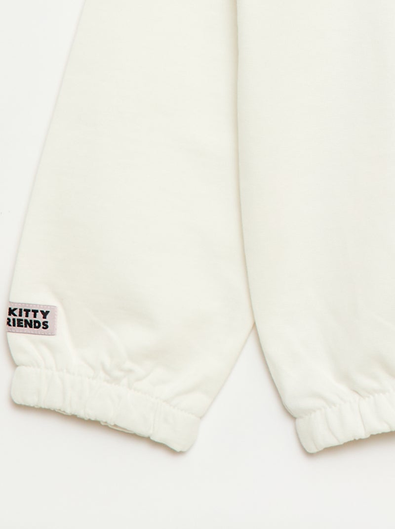 Sudadera 'Hello Kitty' con estampados y bordados Blanco - Kiabi