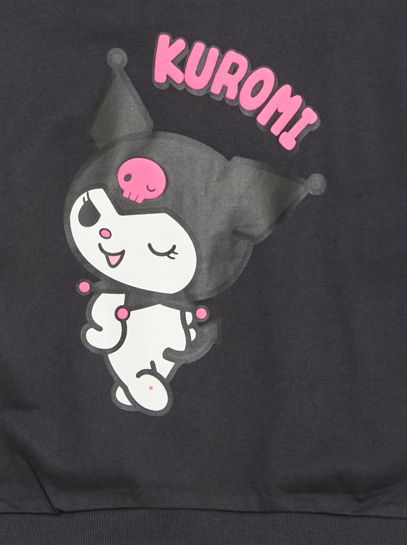 Sudadera 'Hello Kitty & Kuromi' cuello redondo Negro - Kiabi