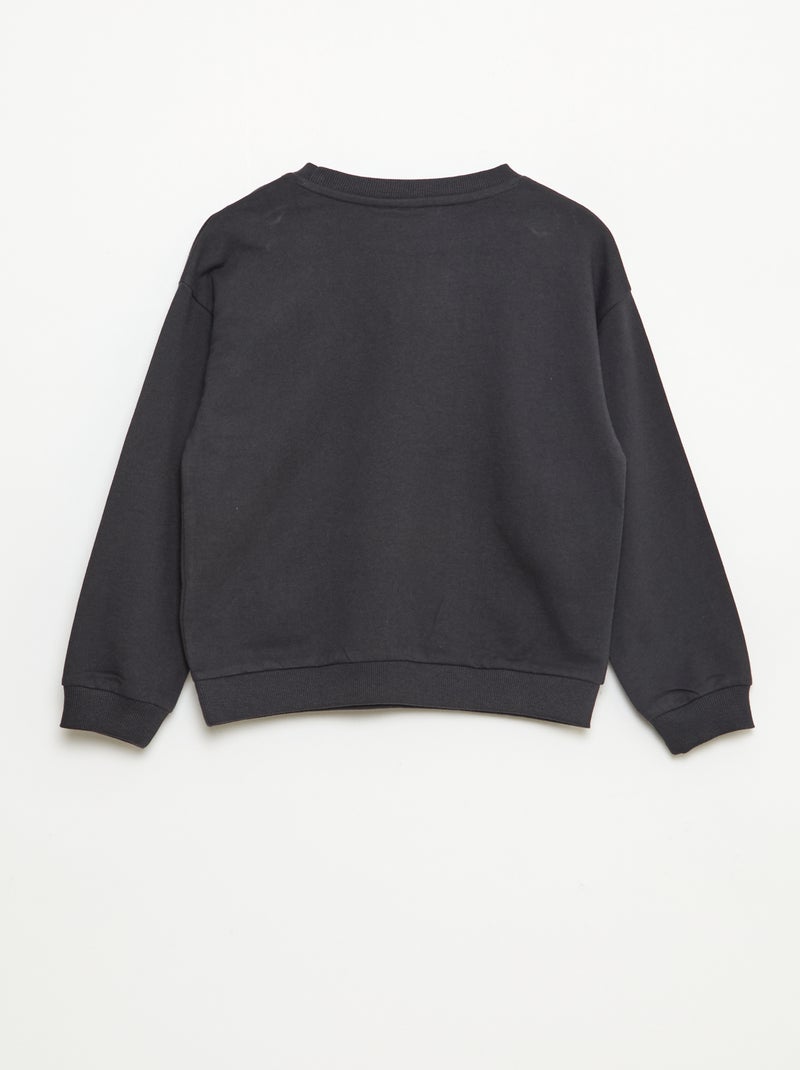 Sudadera 'Hello Kitty & Kuromi' cuello redondo Negro - Kiabi
