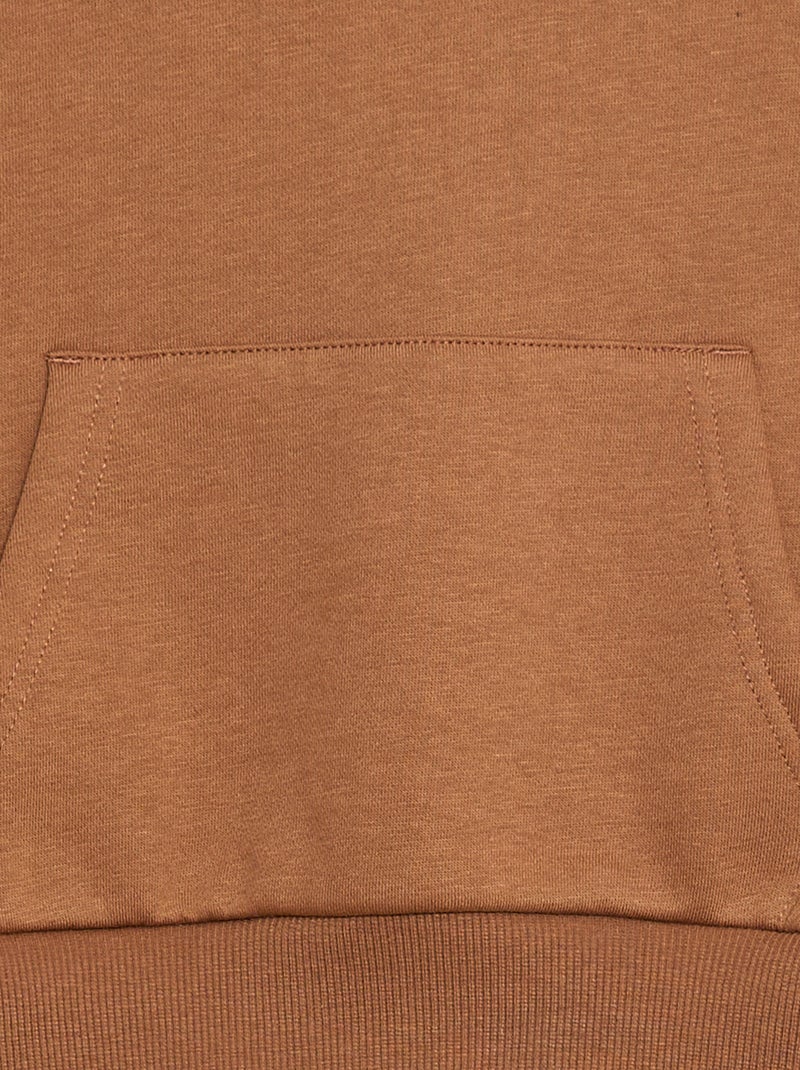 Sudadera holgada con capucha Beige - Kiabi