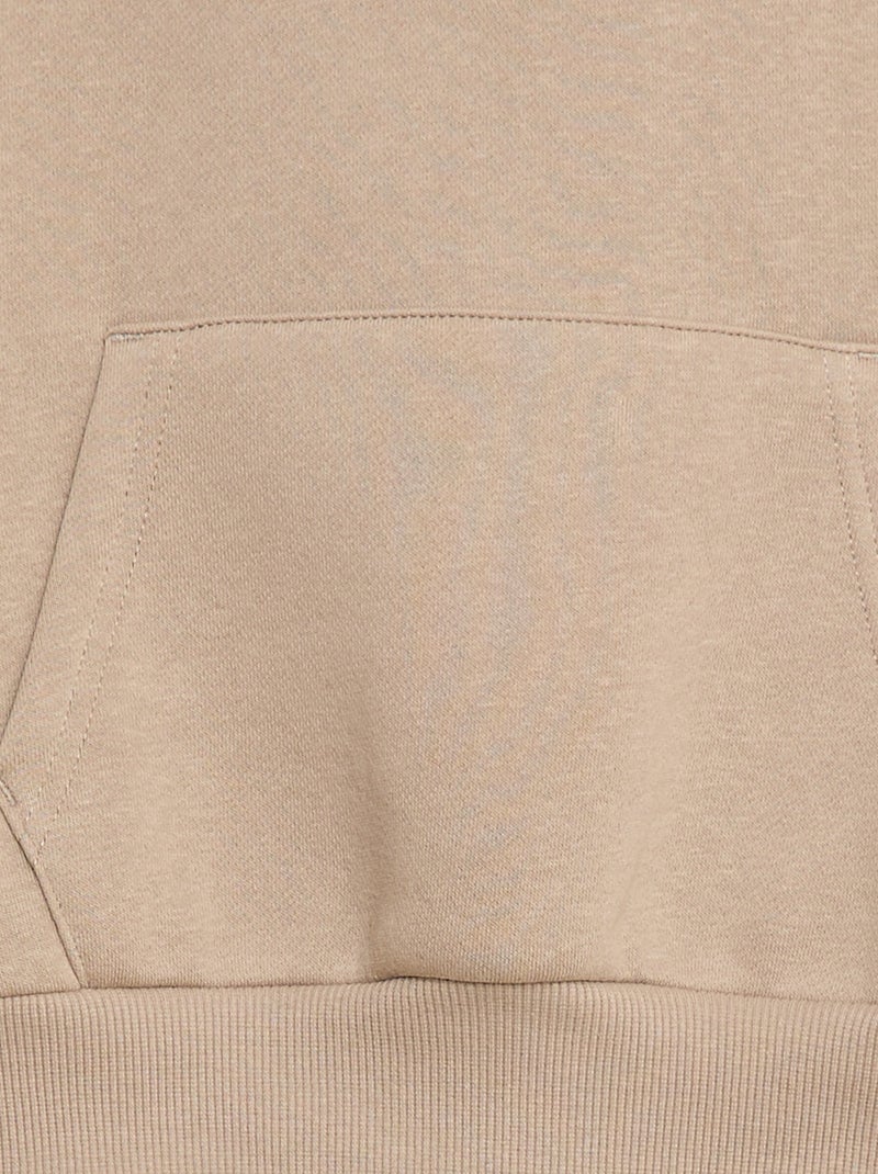 Sudadera holgada con capucha beige - Kiabi