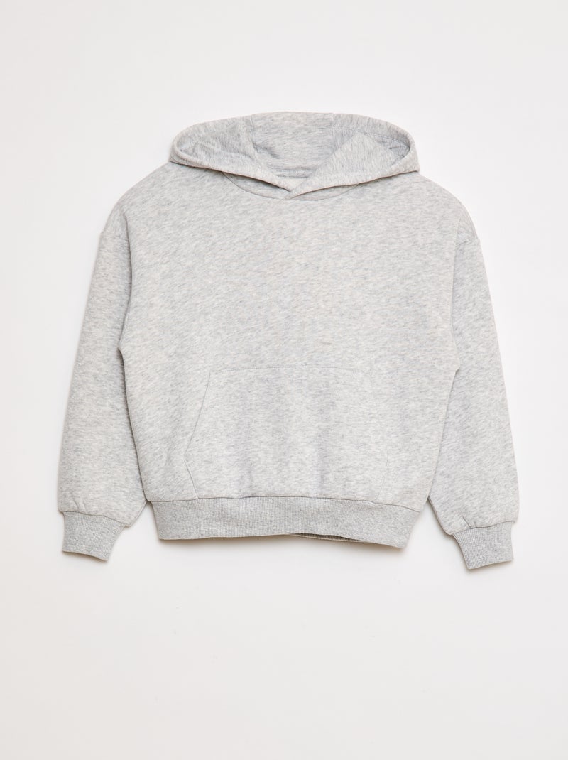 Sudadera holgada con capucha Gris - Kiabi