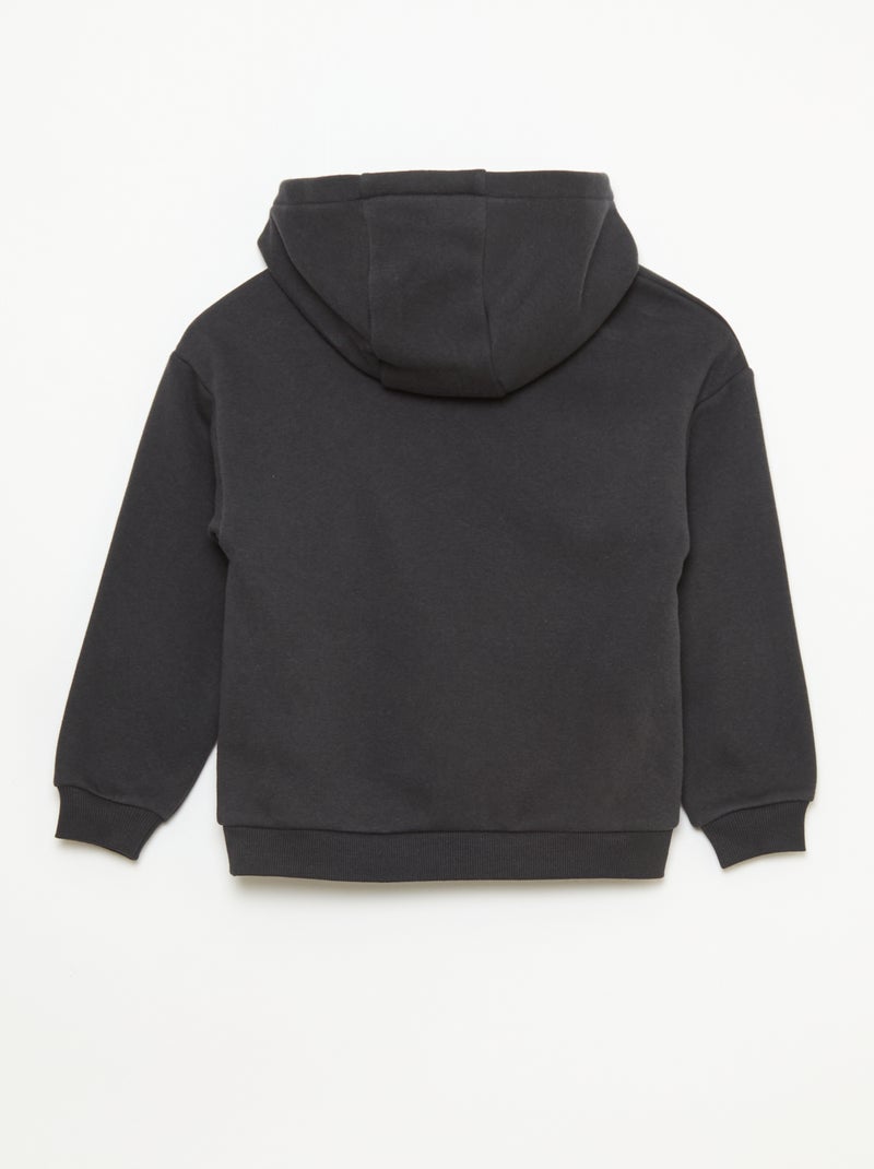 Sudadera holgada con capucha Negro - Kiabi