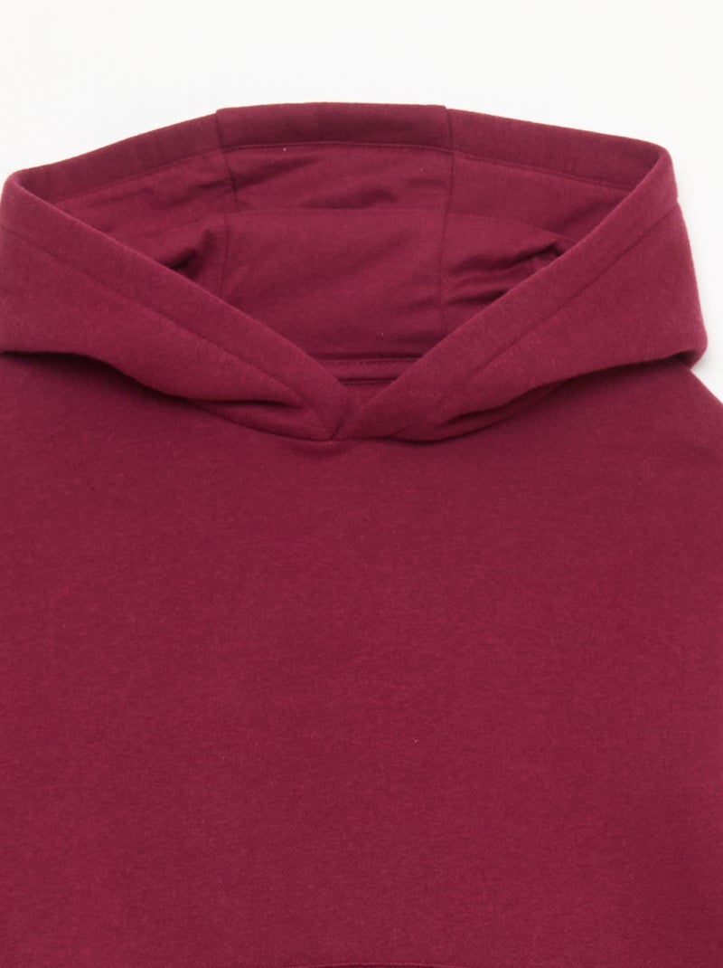 Sudadera holgada con capucha Rojo - Kiabi