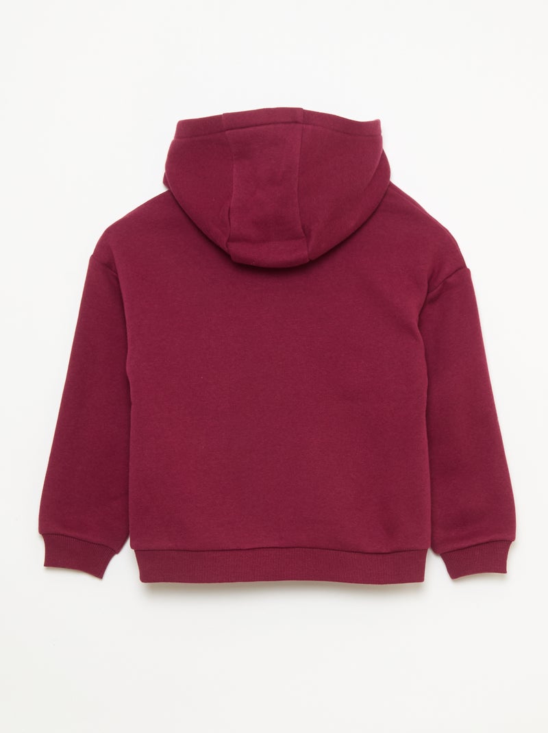 Sudadera holgada con capucha Rojo - Kiabi