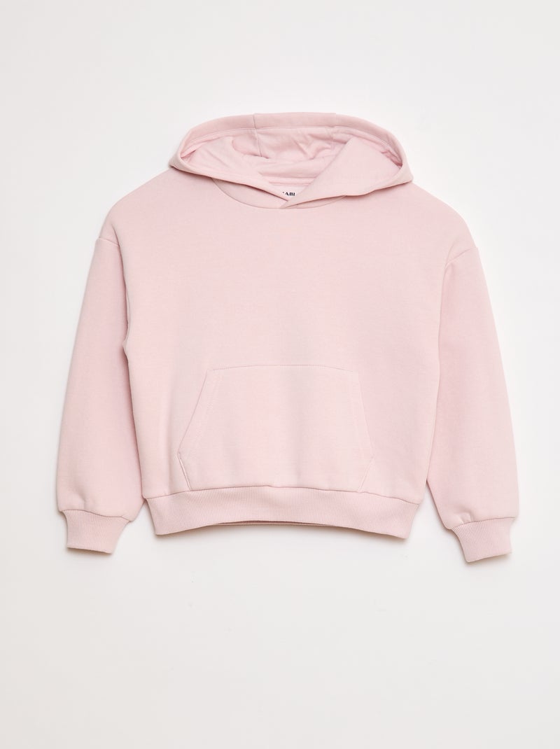 Sudadera holgada con capucha Rosa - Kiabi