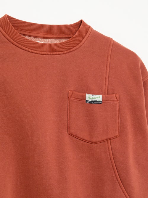 Sudadera holgada con cortes y bolsillo en el pecho - Kiabi