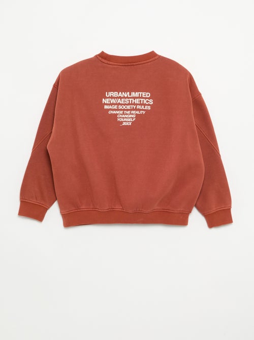 Sudadera holgada con cortes y bolsillo en el pecho - Kiabi