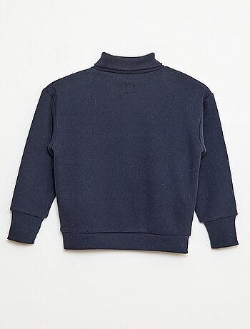 Sudadera de cuello alto holgada en polar