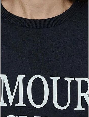 Sudadera holgada con cuello redondo y estampado hiccup