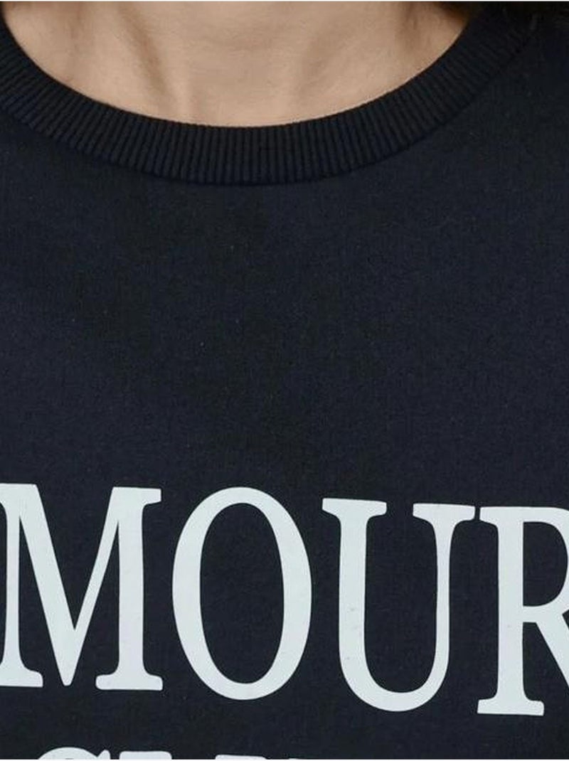 Sudadera holgada con cuello redondo y estampado hiccup Azul oscuro - Kiabi