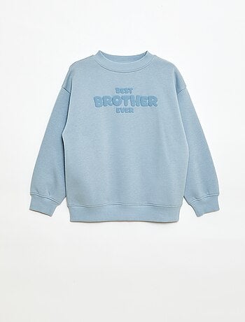 Sudadera holgada con motivo "brother