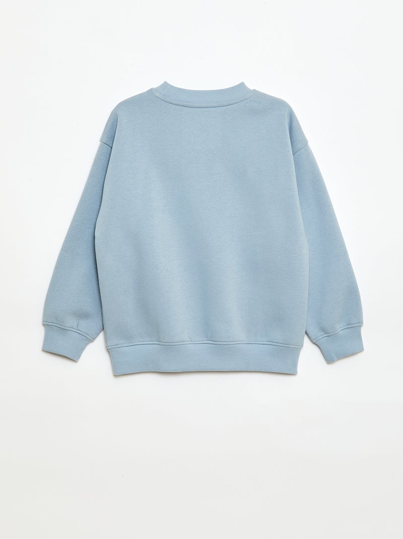 Sudadera holgada con motivo "brother" Azul - Kiabi