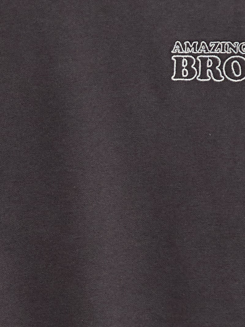 Sudadera holgada con motivo "brother" Gris - Kiabi