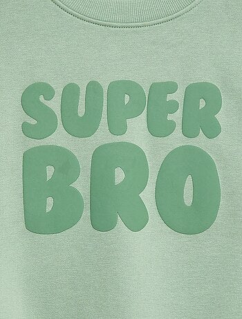 Sudadera holgada con motivo "brother