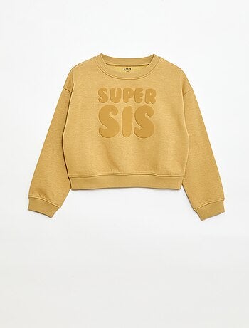 Sudadera holgada con motivo "sister