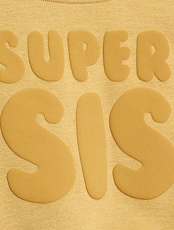 Sudadera holgada con motivo "sister