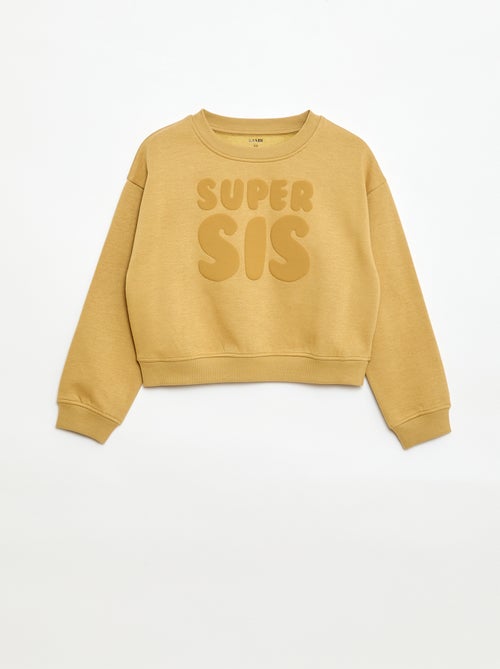 Sudadera holgada con motivo "sister" - Kiabi