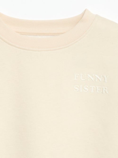 Sudadera holgada con motivo "sister" - Kiabi Sudadera holgada con motivo "sister" - Kiabi
